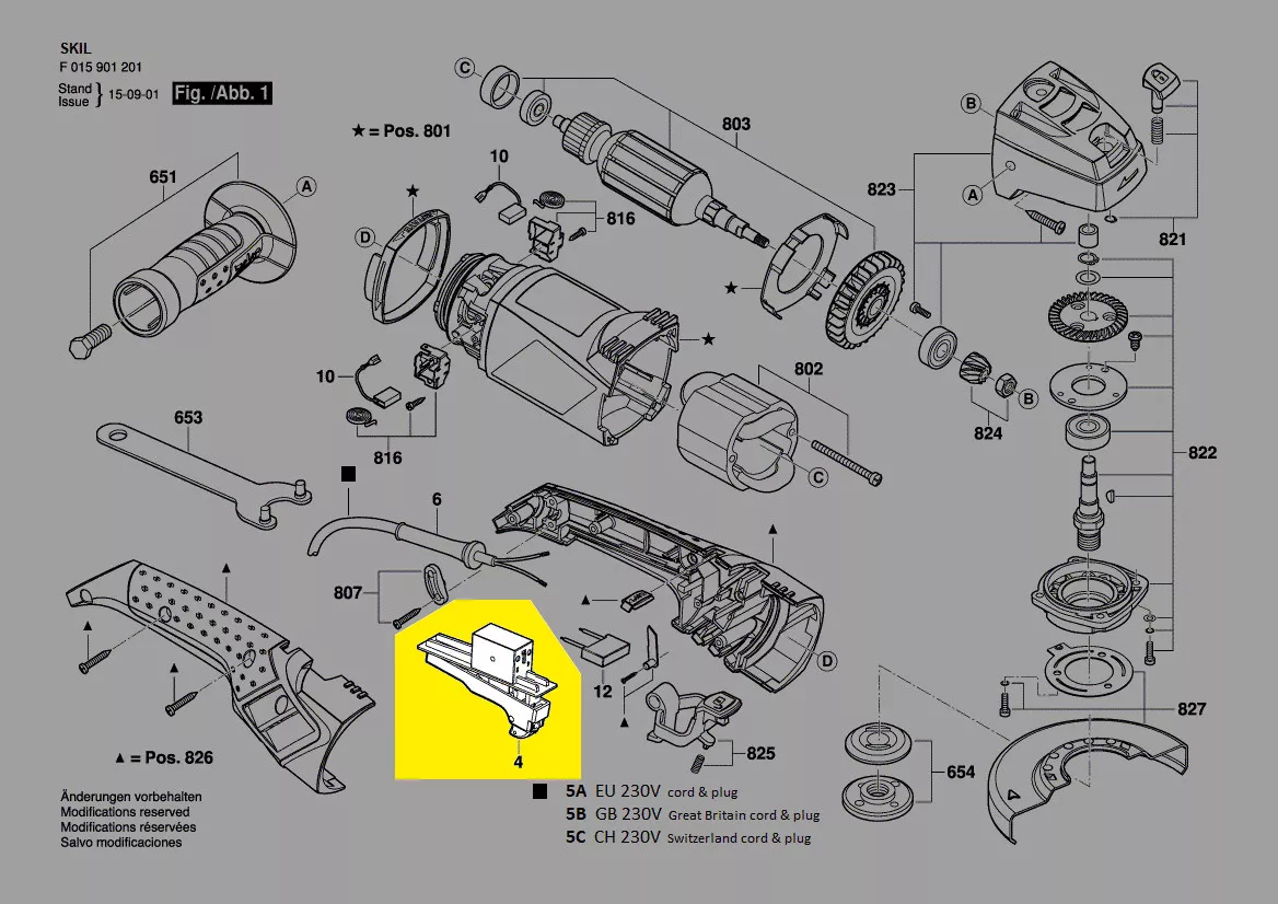 interrupteur réf. 2610Z07778 Skil